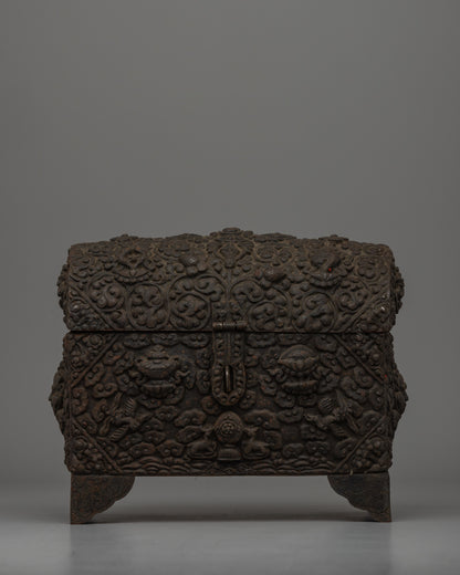 Hand-Carved Tibetan Treasure Box