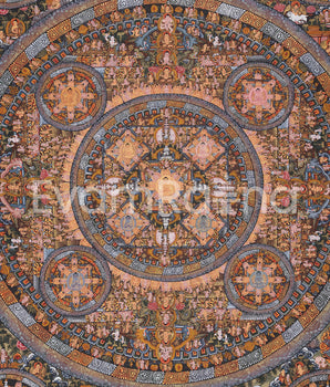 Mandala Artwork Of Buddha | Tibetan Thangka for Mindfulness and Clarity