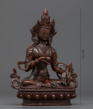 Bodhisattva Ksitigarbha Copper Statue | Tibetan Himalayan Bodhisattva Sculpture