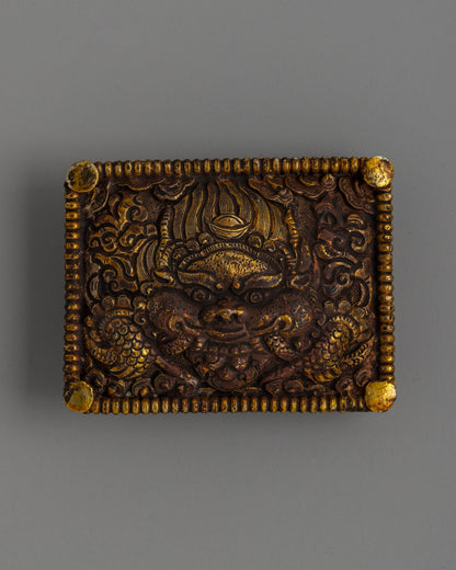 Handcrafted Gold-Plated Tibetan Belt Ornament