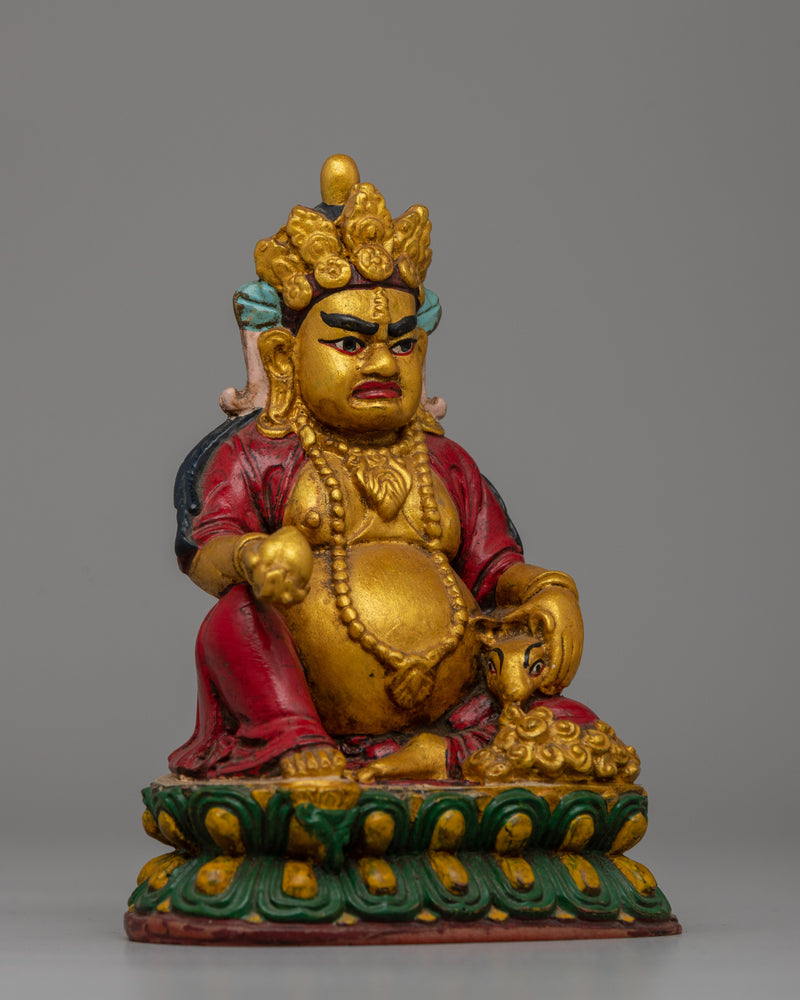 Hand-Painted Resin Dzambhala Statue | Perfect for Altars and Spiritual Decor