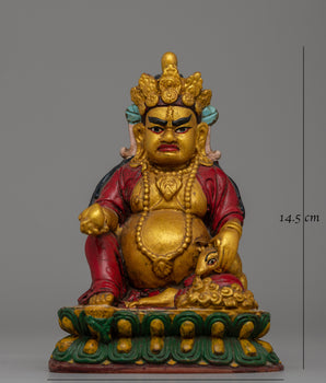 Hand-Painted Resin Dzambhala Statue | Perfect for Altars and Spiritual Decor