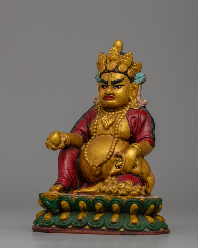 Hand-Painted Resin Dzambhala Statue | Perfect for Altars and Spiritual Decor