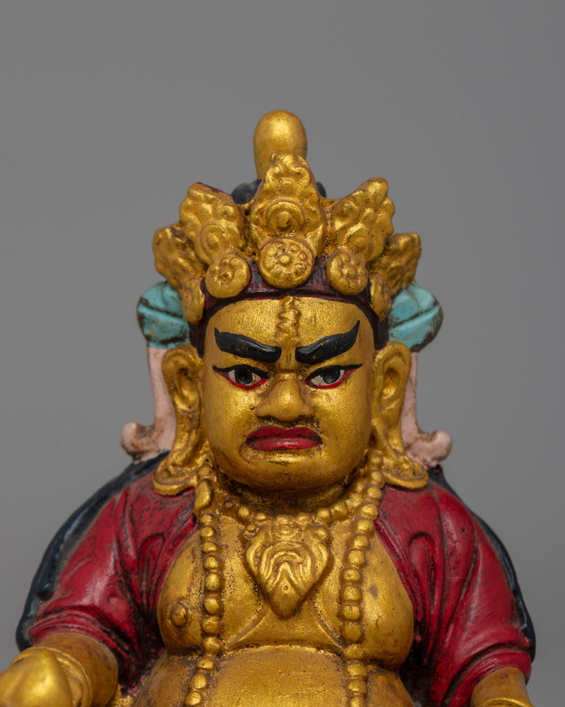 Hand-Painted Resin Dzambhala Statue | Perfect for Altars and Spiritual Decor