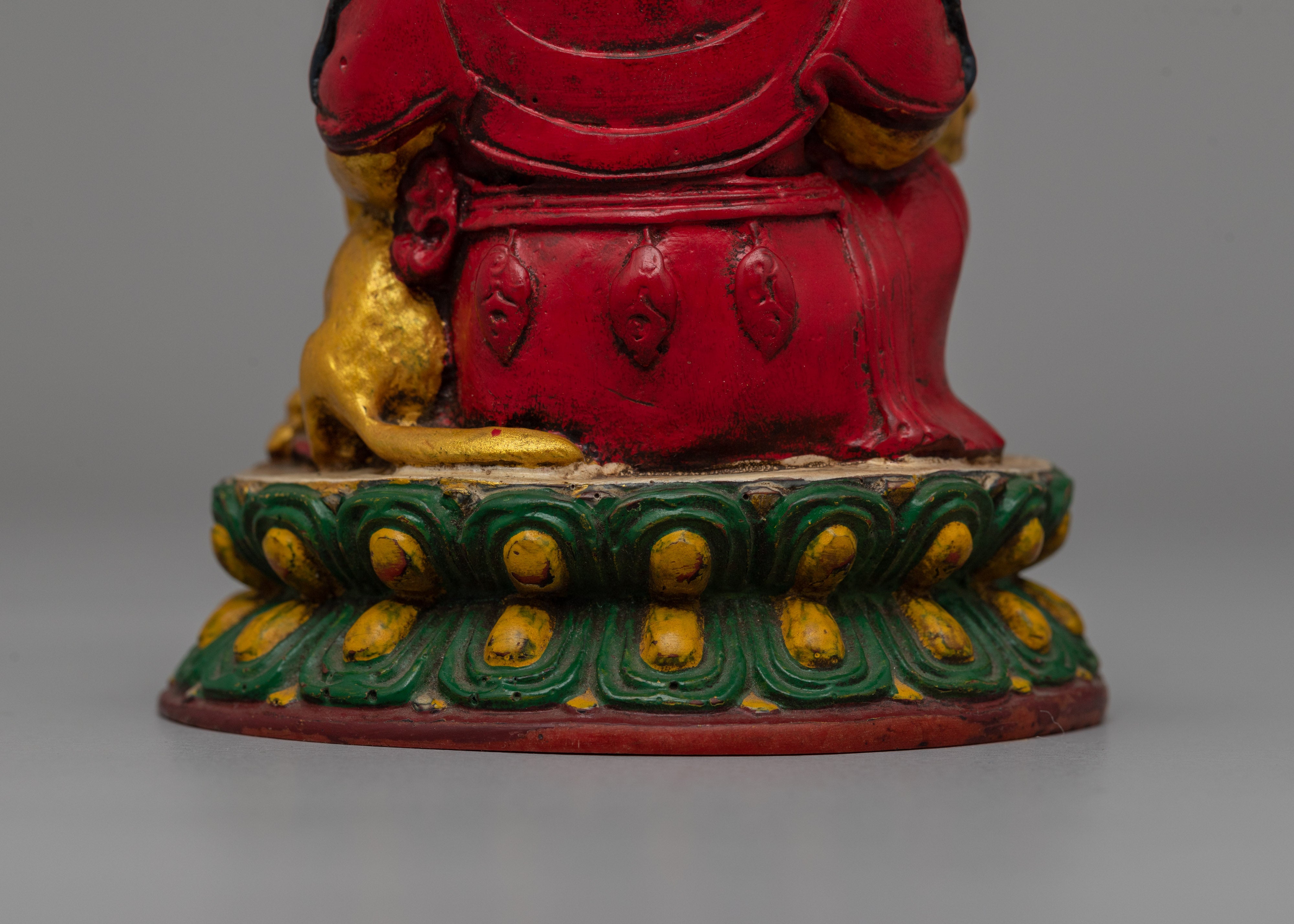 Hand-Painted Resin Dzambhala Statue | Perfect for Altars and Spiritual Decor