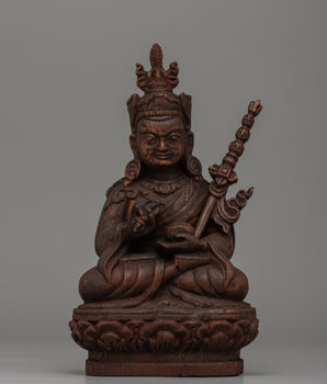Guru Rinpoche Cedar Wood Statue