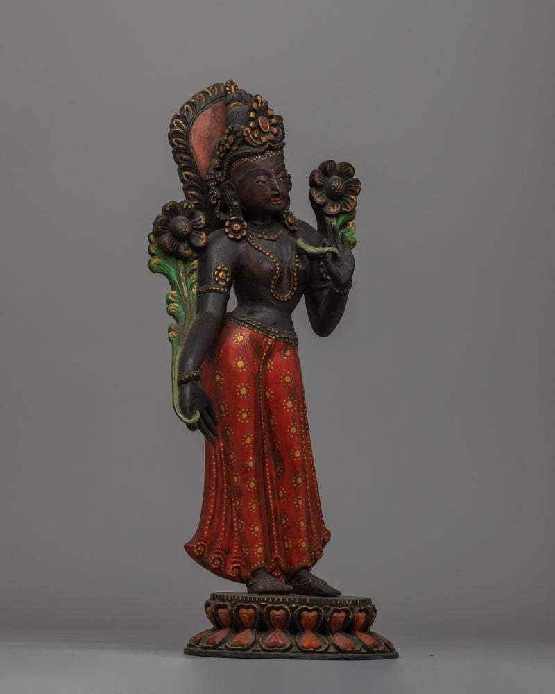 Green Tara Female Goddess Statue | Mother of All Buddhas