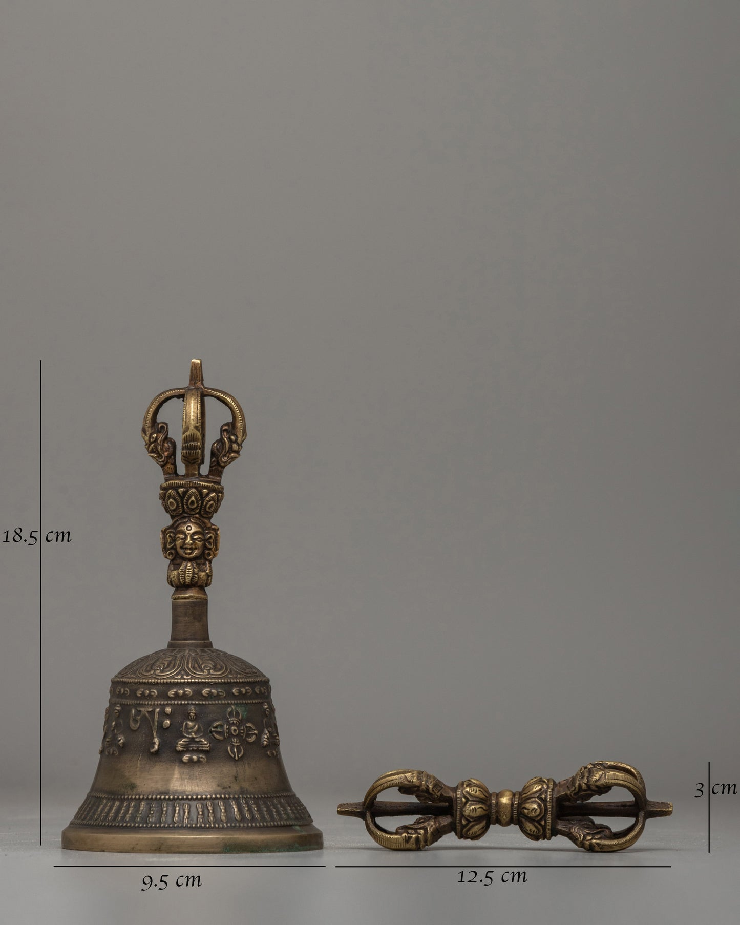 Buddhist Religious Bell and Vajra |  Traditional Handmade with Intricate Details