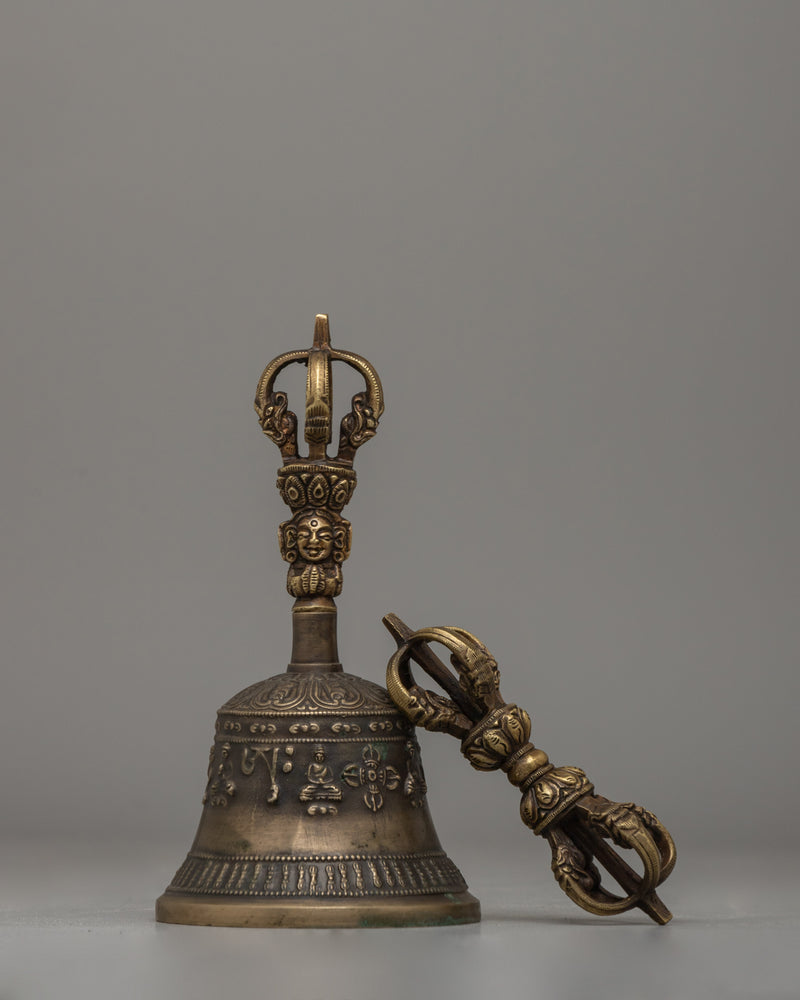 Buddhist Religious Bell and Vajra |  Traditional Handmade with Intricate Details