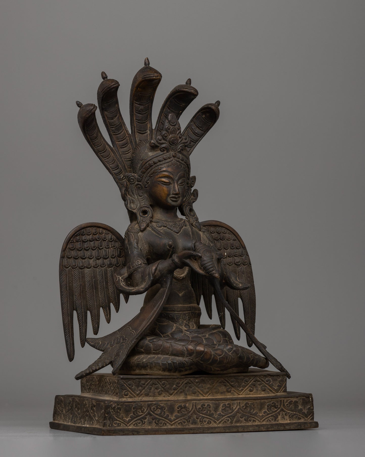 Naga Kanya Hindu Goddess Statue | Elegant Hindu Decor for Blessings and Peace