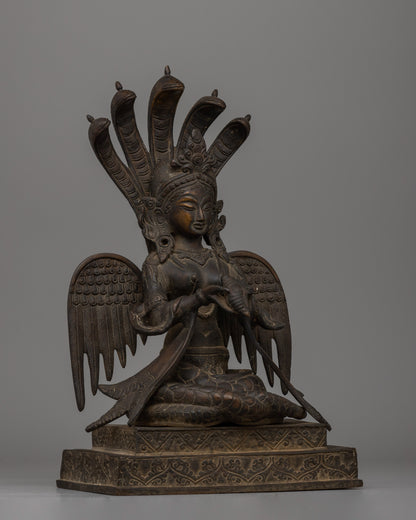 Naga Kanya Hindu Goddess Statue | Elegant Hindu Decor for Blessings and Peace