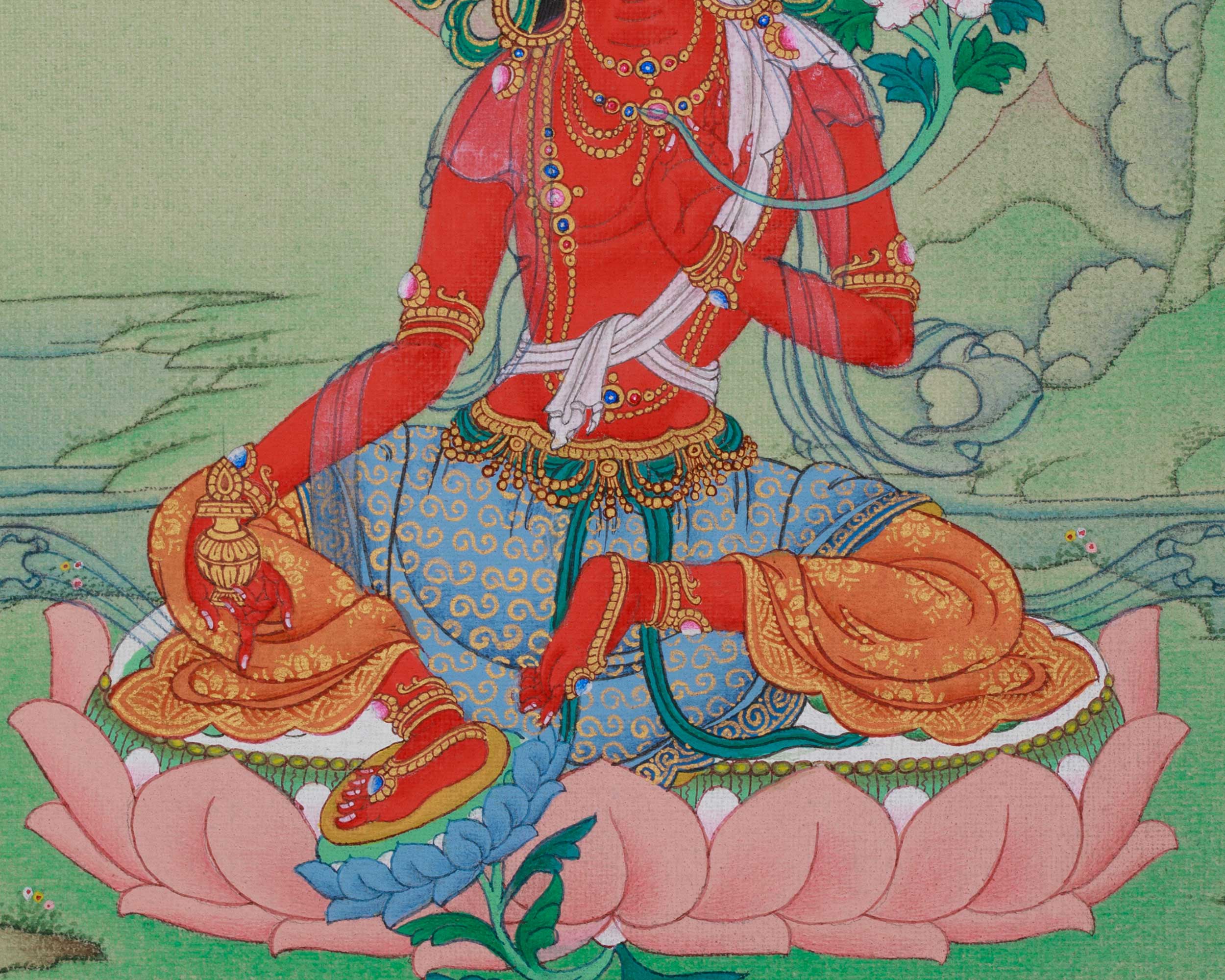 Sacred Red Tara Thangka | Fearless Protection and Meditation Practice