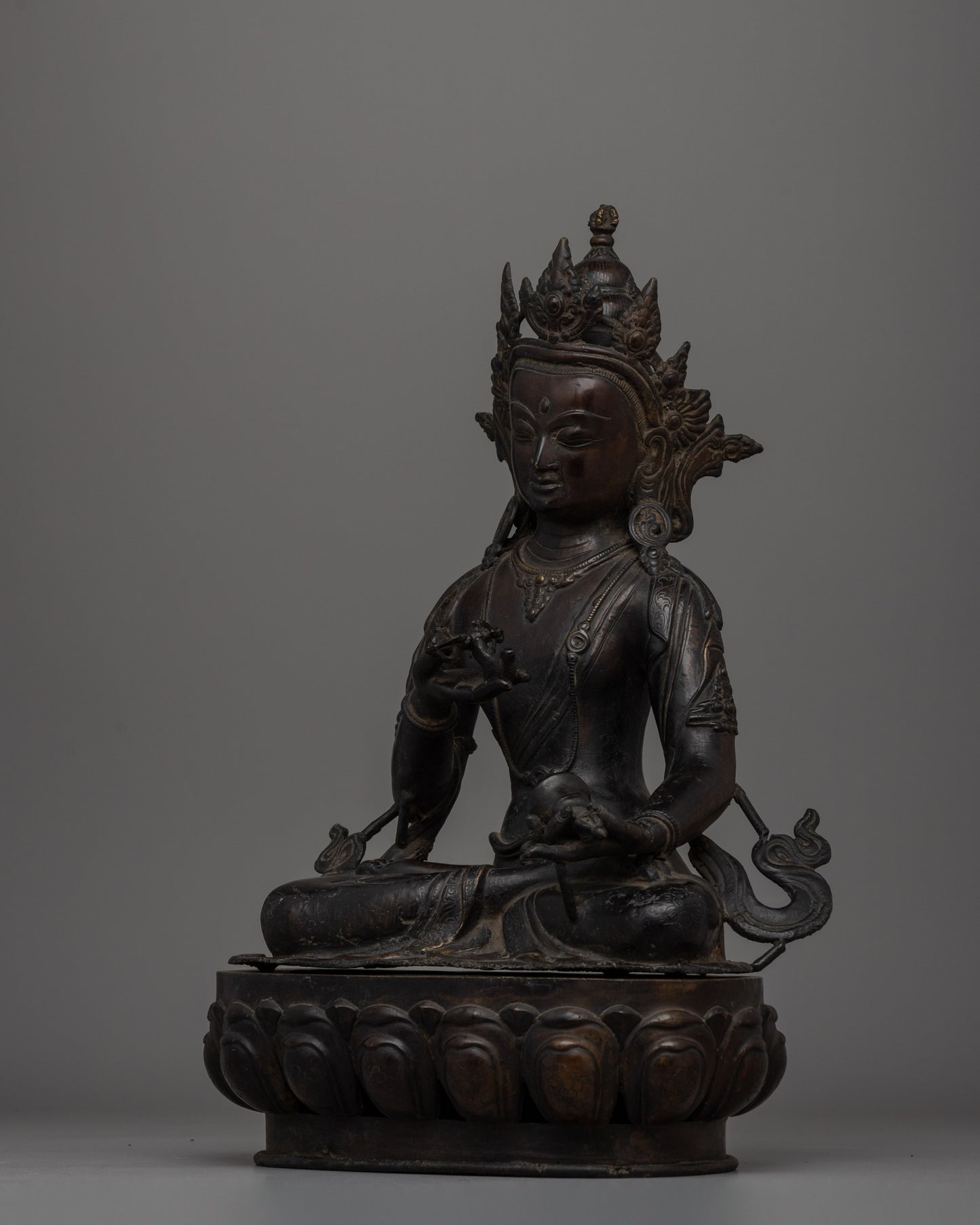 Handcrafted antique-finish Vajrasattva  bronze Buddha statue | Sacred Home Decor, Spiritual Altar Piece