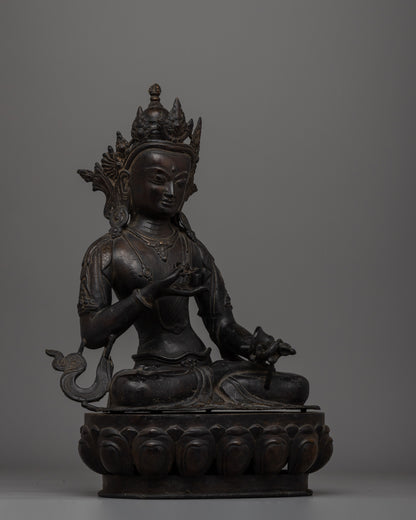 Handcrafted antique-finish Vajrasattva  bronze Buddha statue | Sacred Home Decor, Spiritual Altar Piece