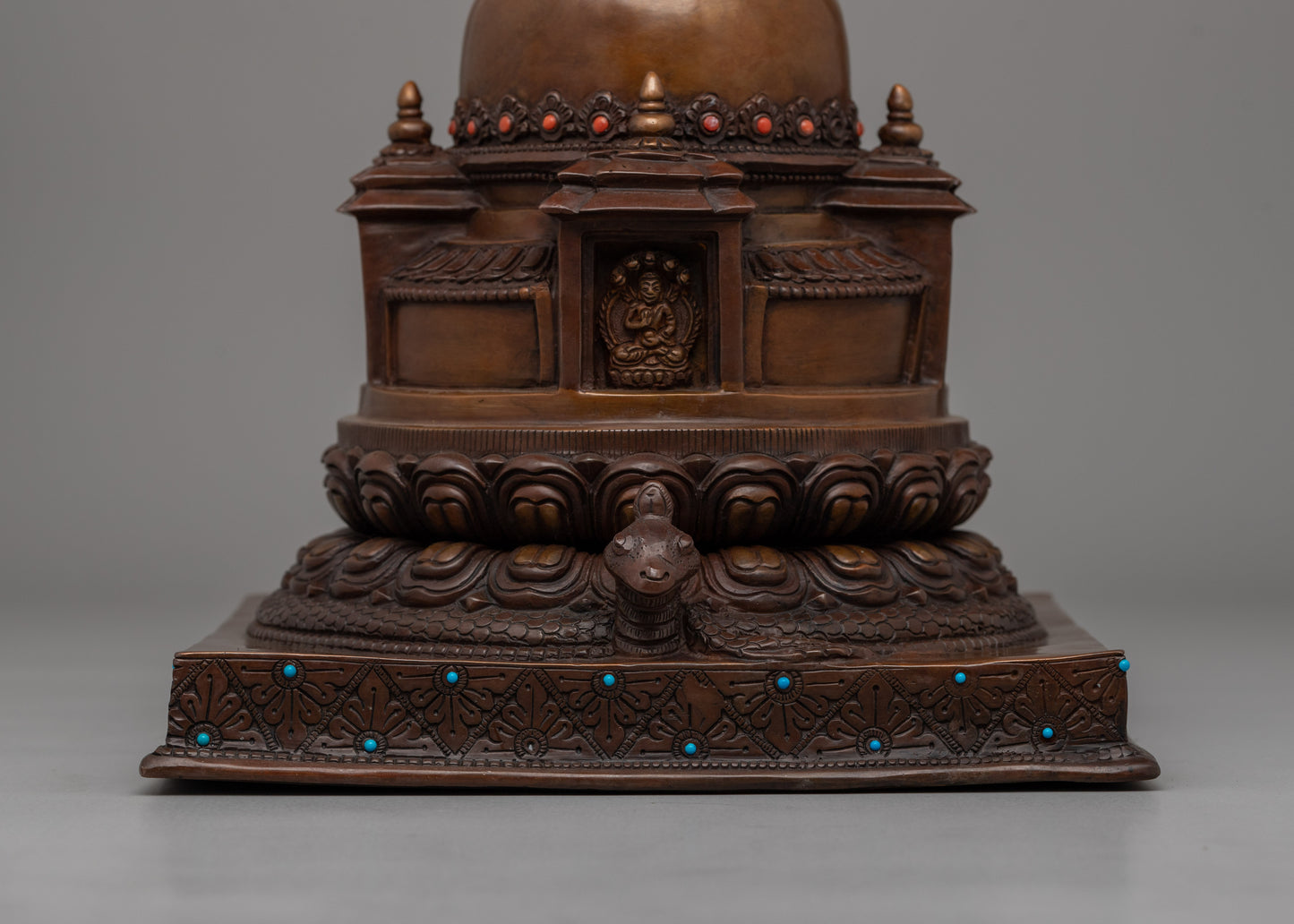 A Sacred Buddhist Stupa for Meditation and Spiritual Elevation | Oxidized Finish