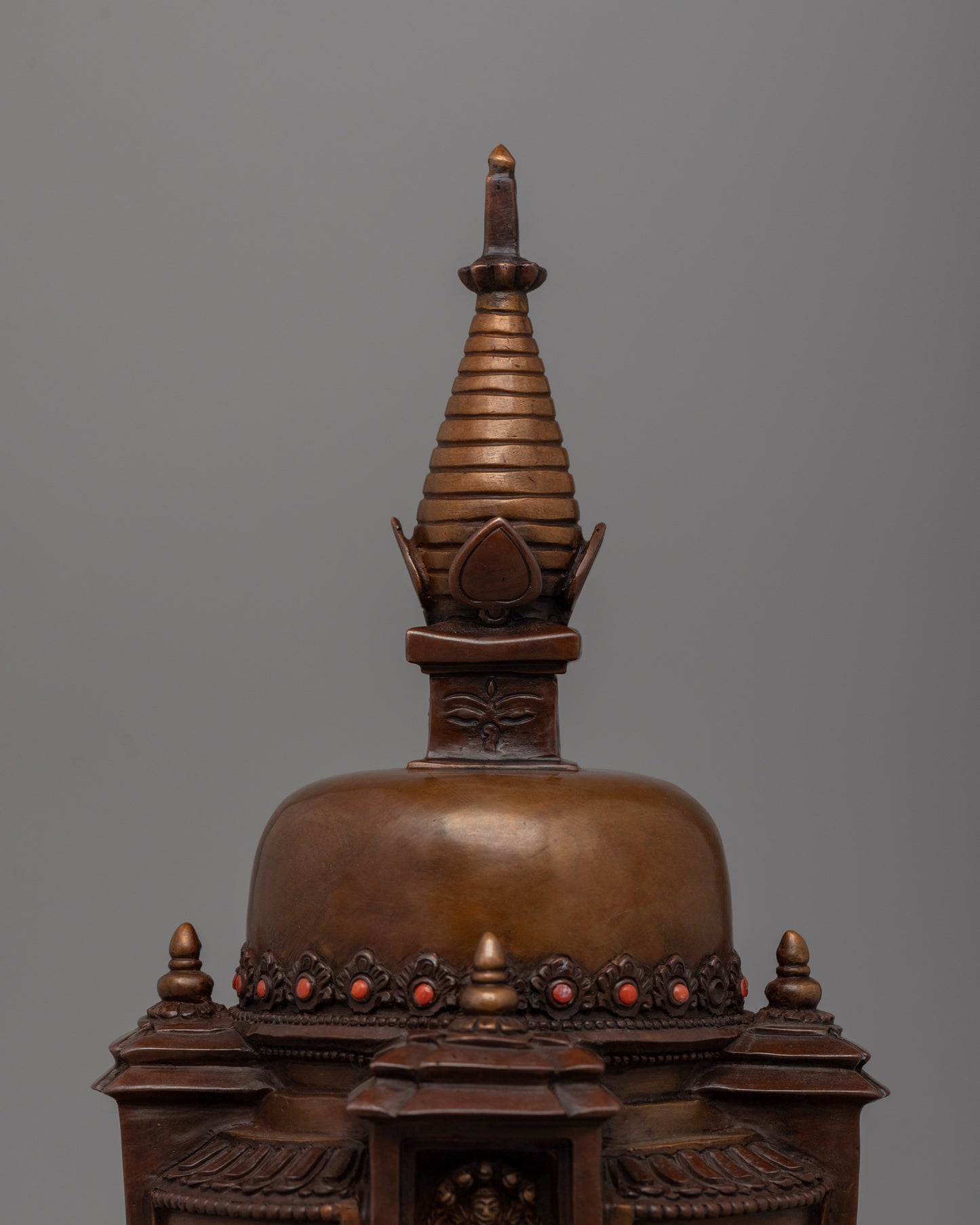 A Sacred Buddhist Stupa for Meditation and Spiritual Elevation | Oxidized Finish