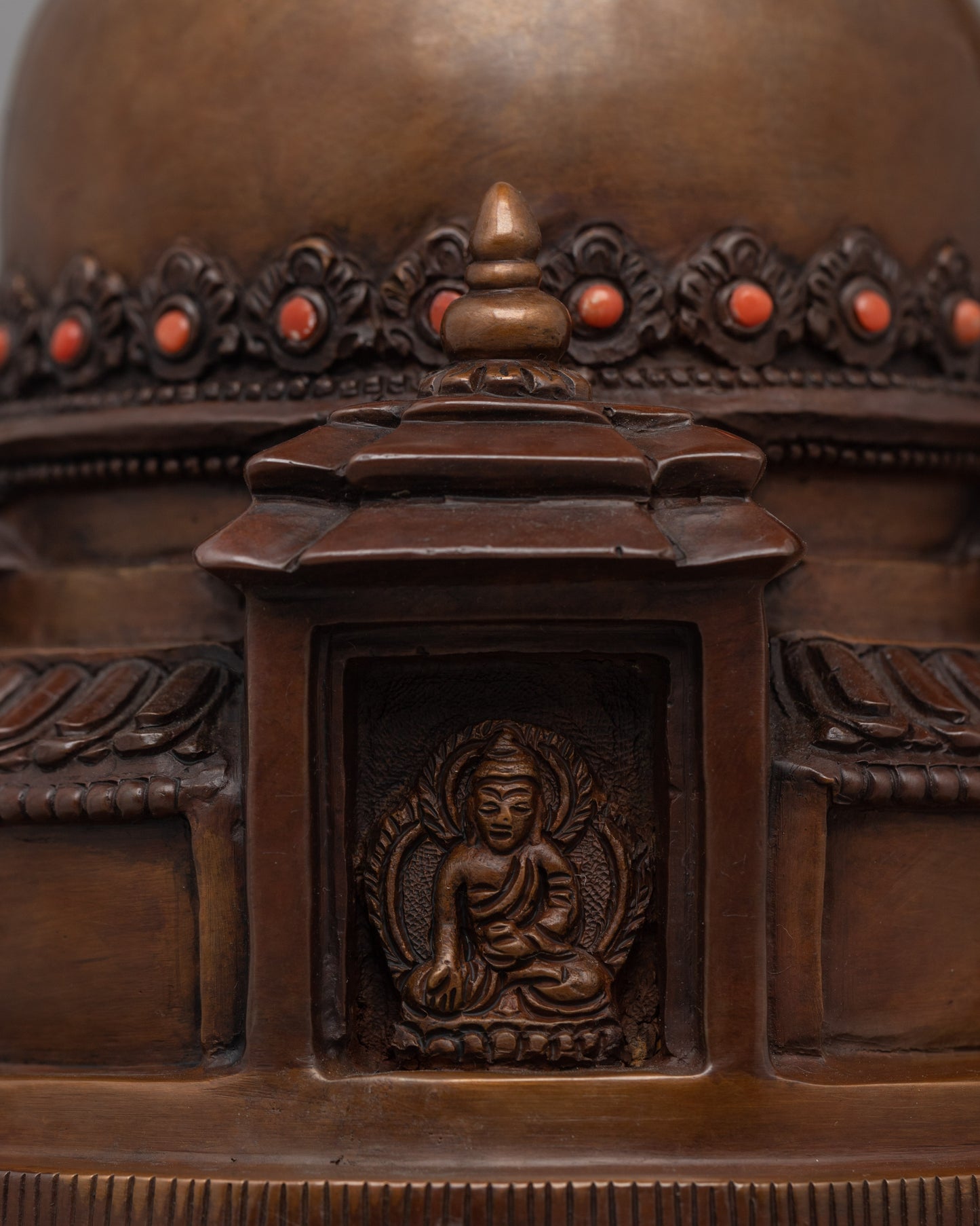 A Sacred Buddhist Stupa for Meditation and Spiritual Elevation | Oxidized Finish