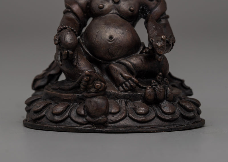 Oxidized Copper Dzamabhala Statue | Perfect for altars, meditation