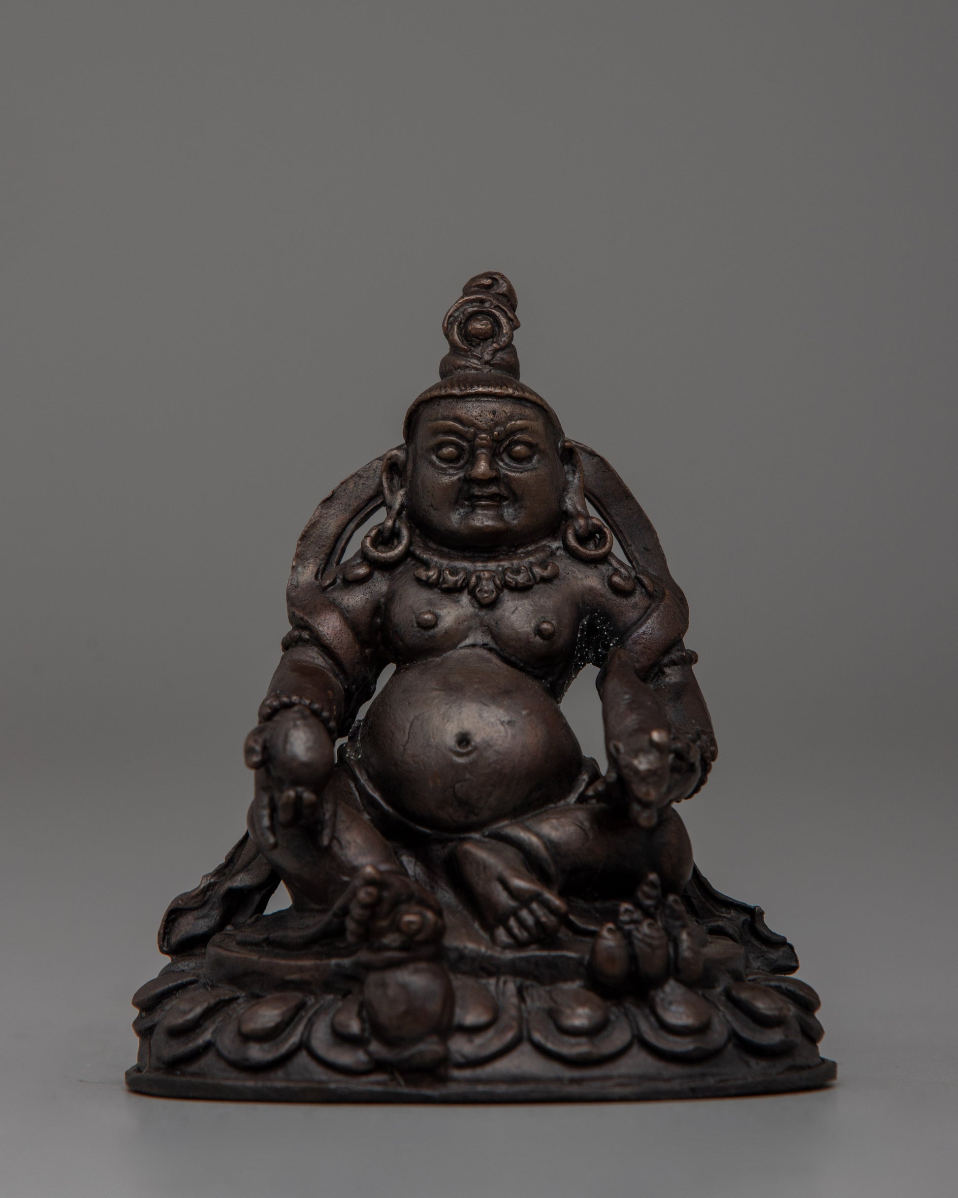 Oxidized Copper Dzamabhala Statue