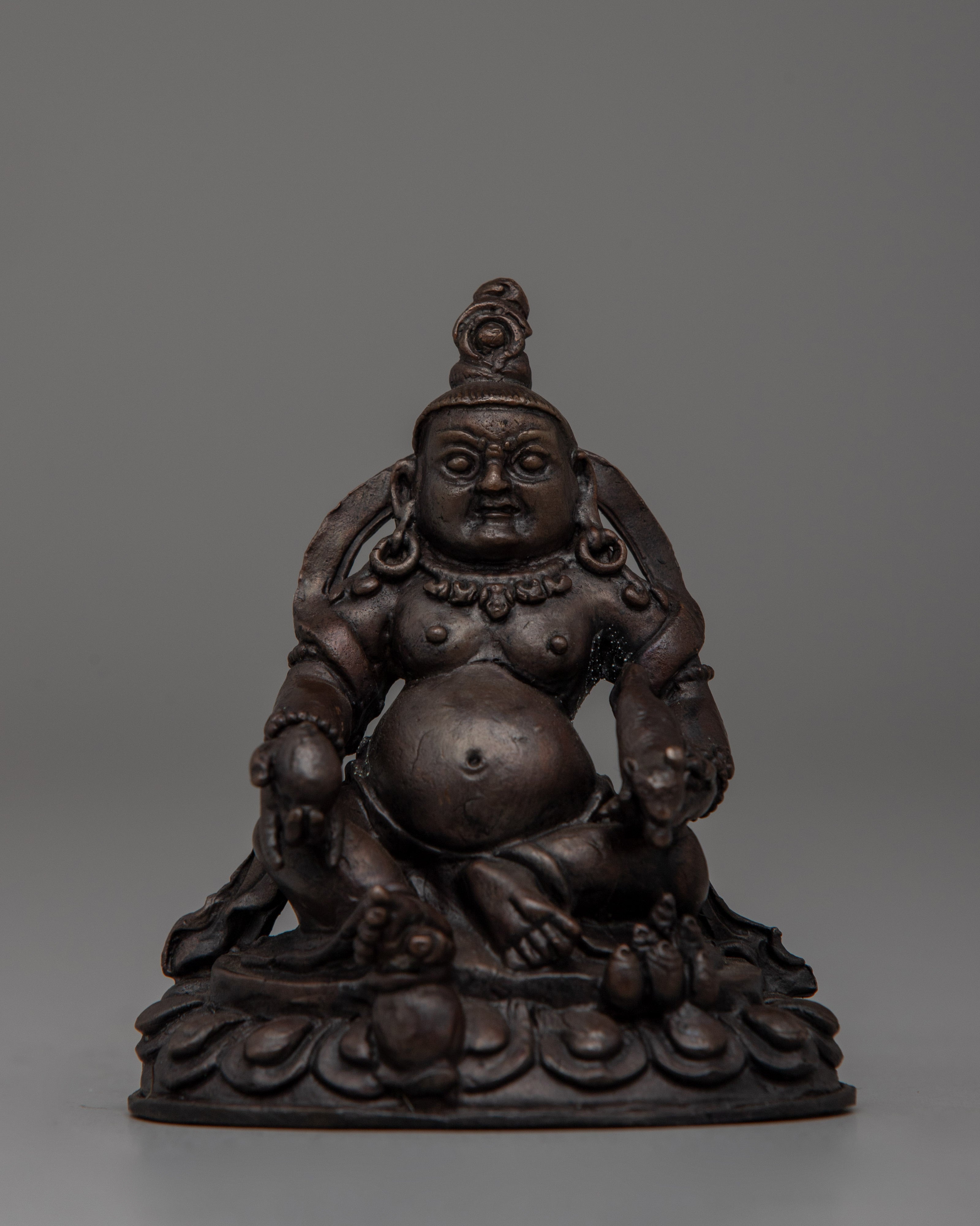 Oxidized Copper Dzamabhala Statue