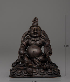 Oxidized Copper Dzamabhala Statue | Perfect for altars, meditation