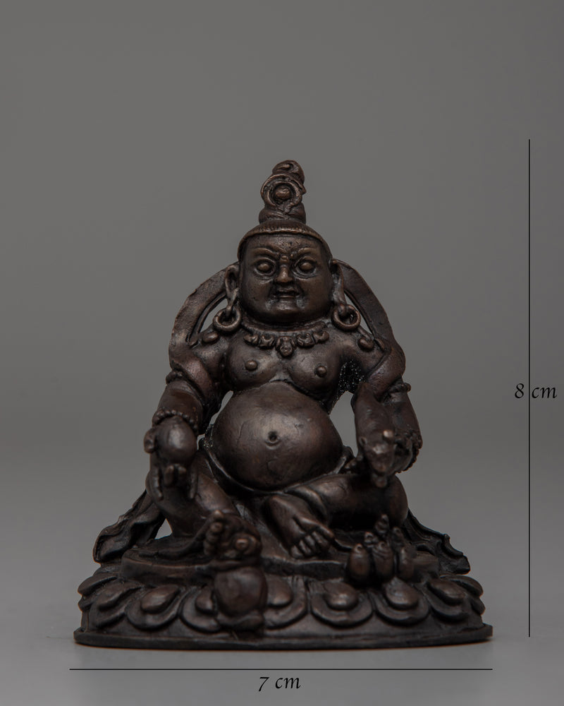 Oxidized Copper Dzamabhala Statue | Perfect for altars, meditation