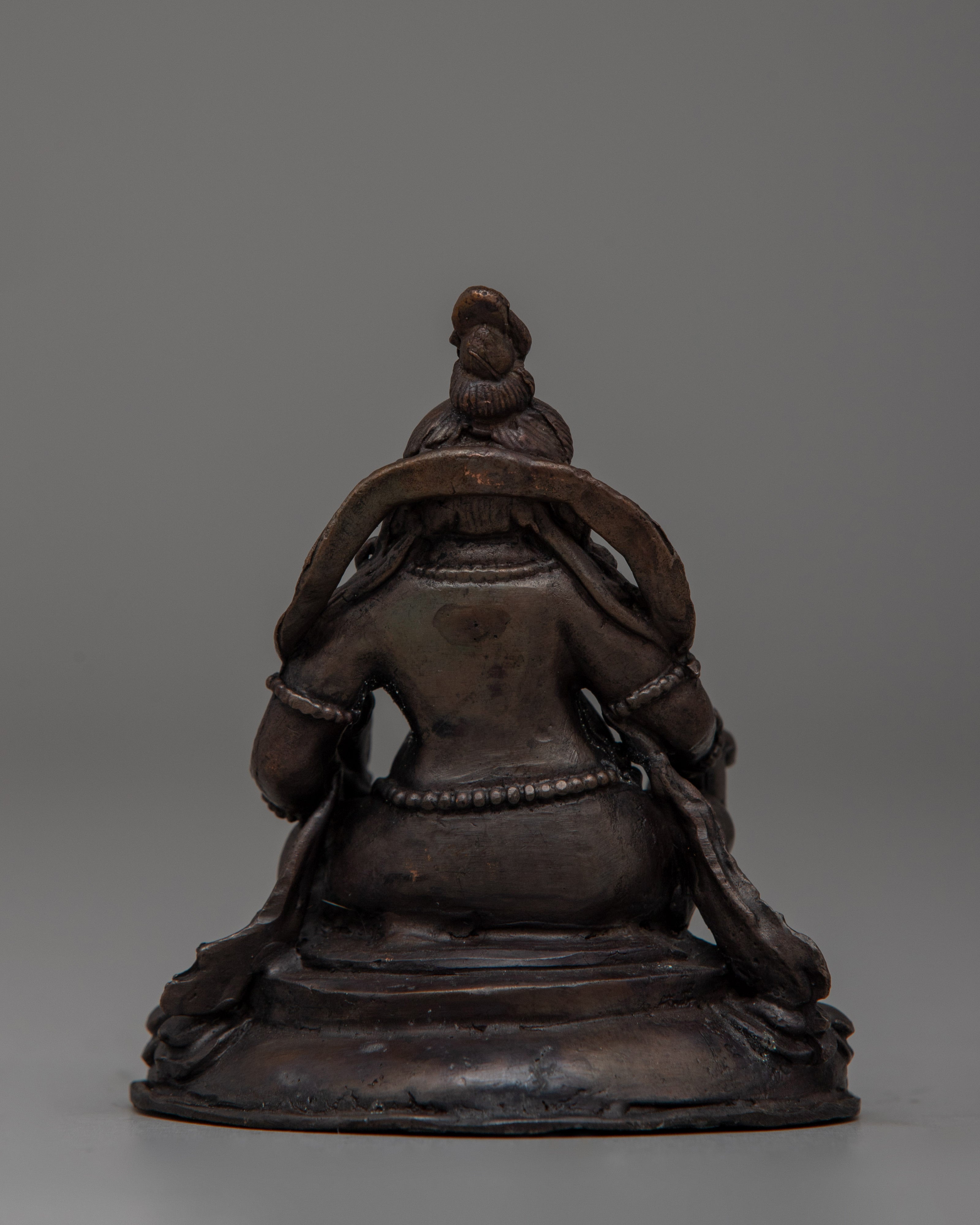 Oxidized Copper Dzamabhala Statue | Perfect for altars, meditation