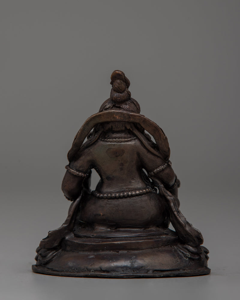 Oxidized Copper Dzamabhala Statue | Perfect for altars, meditation