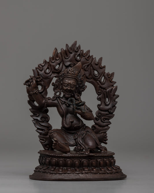 Handcrafted Oxidized Copper  Vajrapani Statue