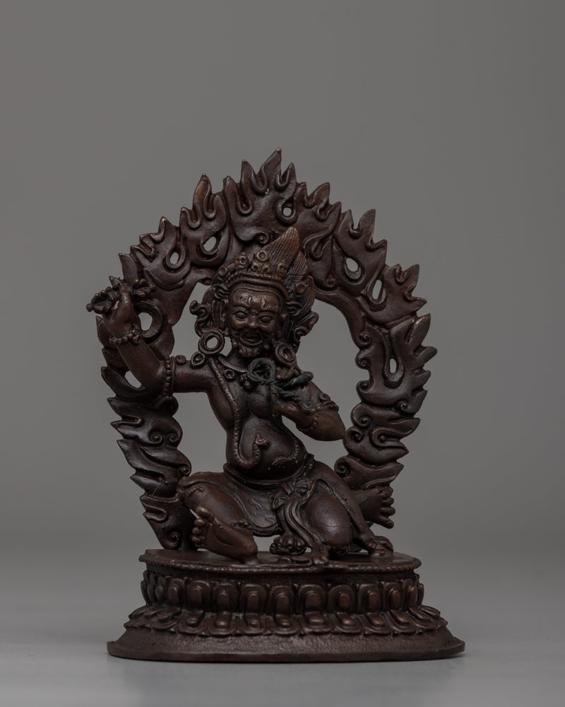 Handcrafted Oxidized Copper  Vajrapani Statue