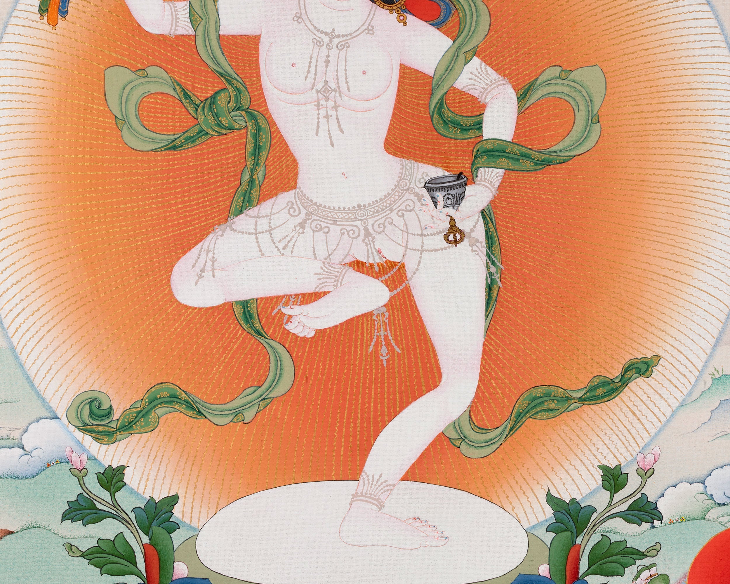 Machig Labdron Thangka Print | Great Tibetan Yogini | Digital Print