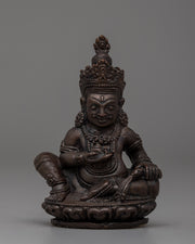Handcrafted Oxidized Copper Seated Dzambhala Statue