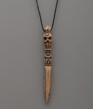 Hand-Carved Buffalo Bone Buddhist Locket