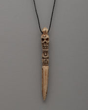 Hand-Carved Buffalo Bone Buddhist Locket