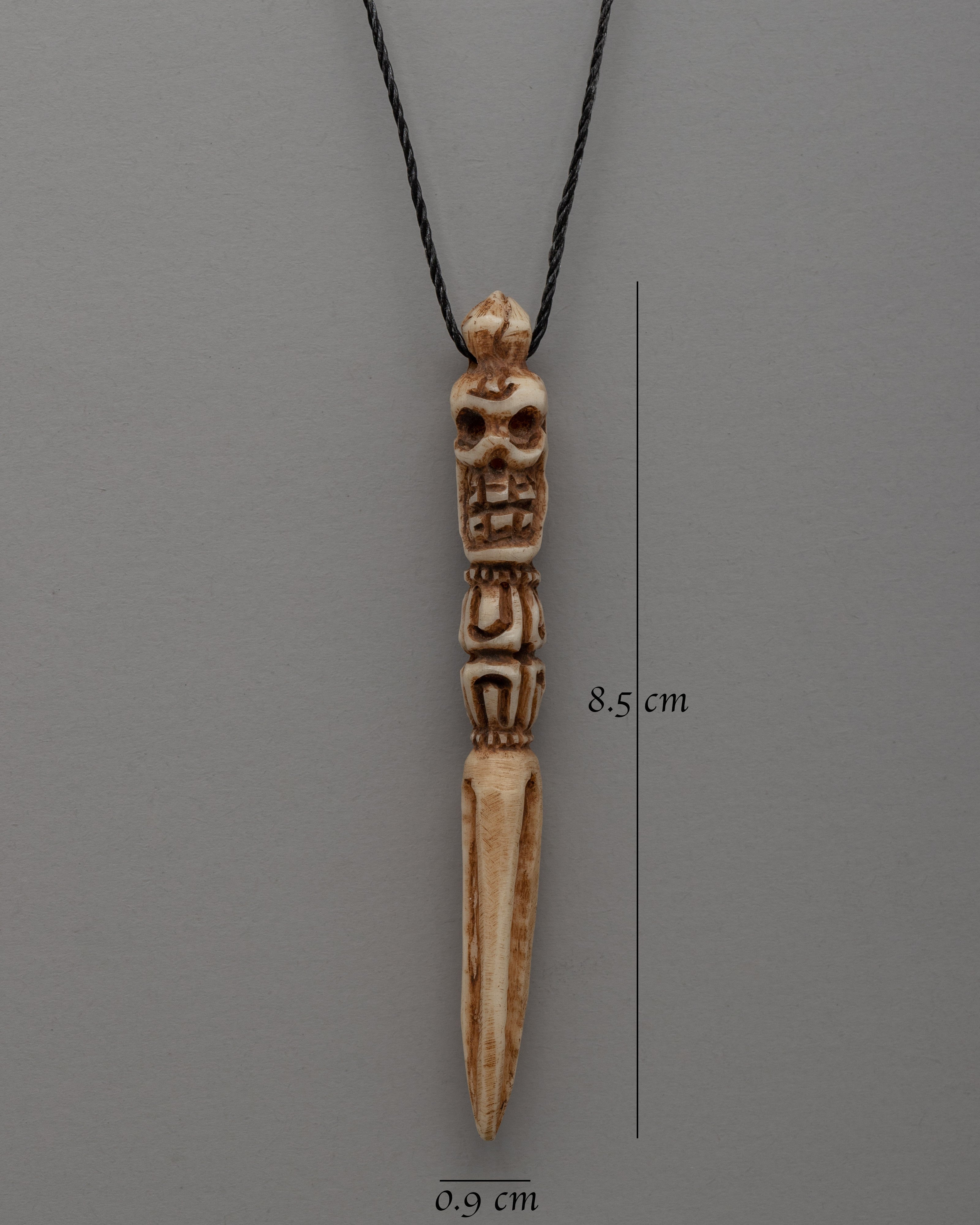 Buffalo Bone Hand-Carved Buddhist Locket | Spiritual Amulet Inspires Peace & Mindfulness