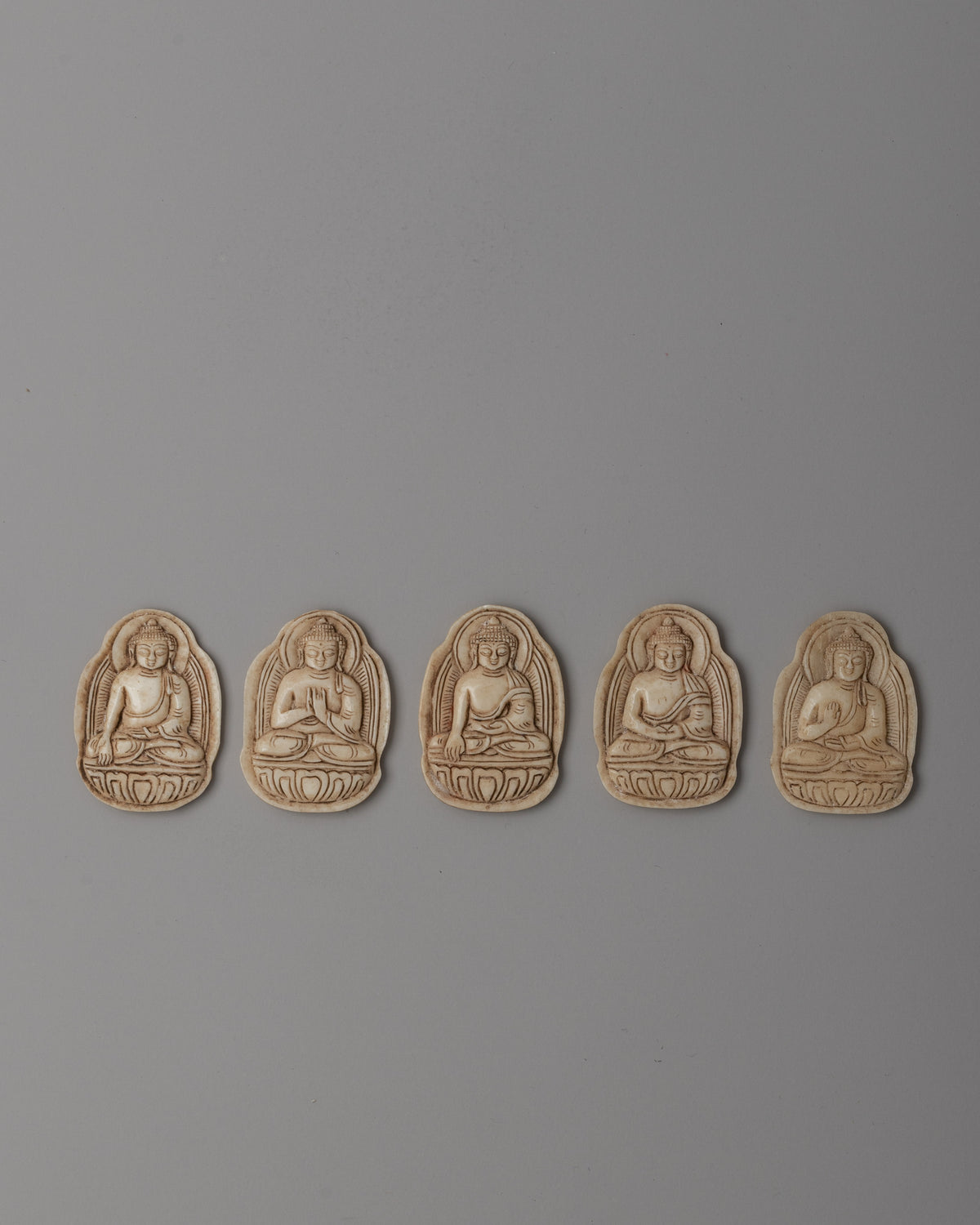 Enlightened Five Dhyani Buddha Sculpture Set | Religious Space Decor