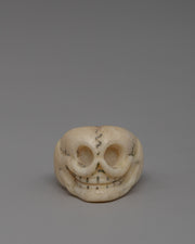 Handcrafted Skull Buffalo Bone Ring