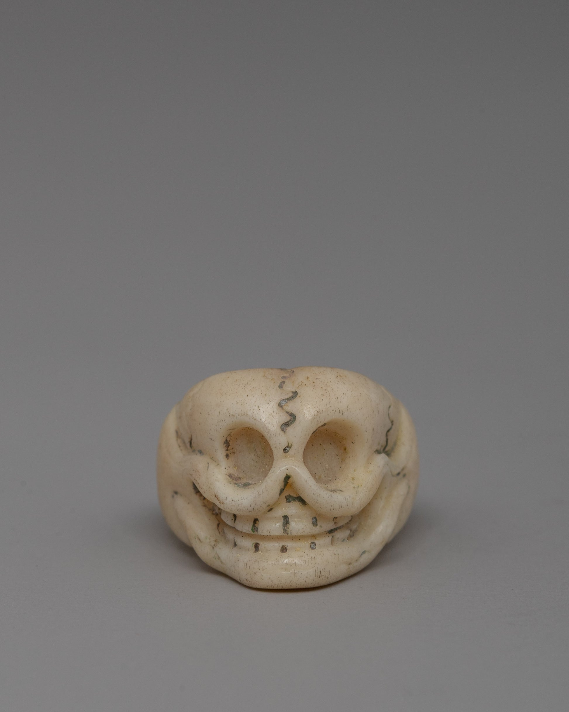 Handcrafted Skull Buffalo Bone Ring
