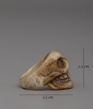 Hand-carved Buffalo Bone Ring with Intricate Details | Symbol of Strength and Individuality