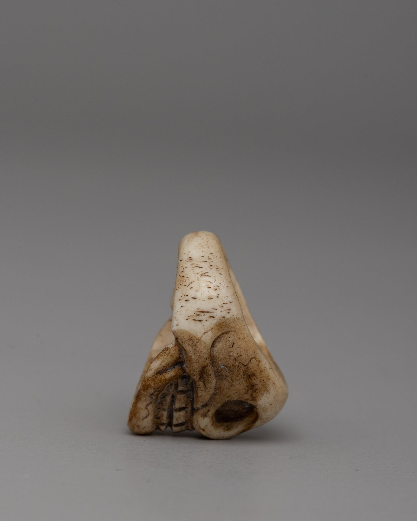 Hand-carved Buffalo Bone Ring with Intricate Details | Symbol of Strength and Individuality