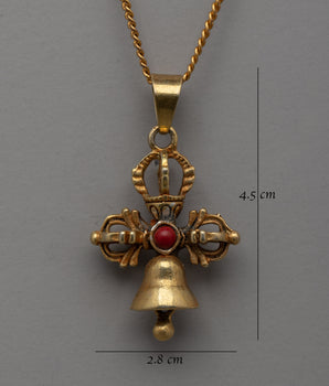 Religious Double Dorje Bell Locket | Sacred Buddhist Jewelry for Protection and Devotion
