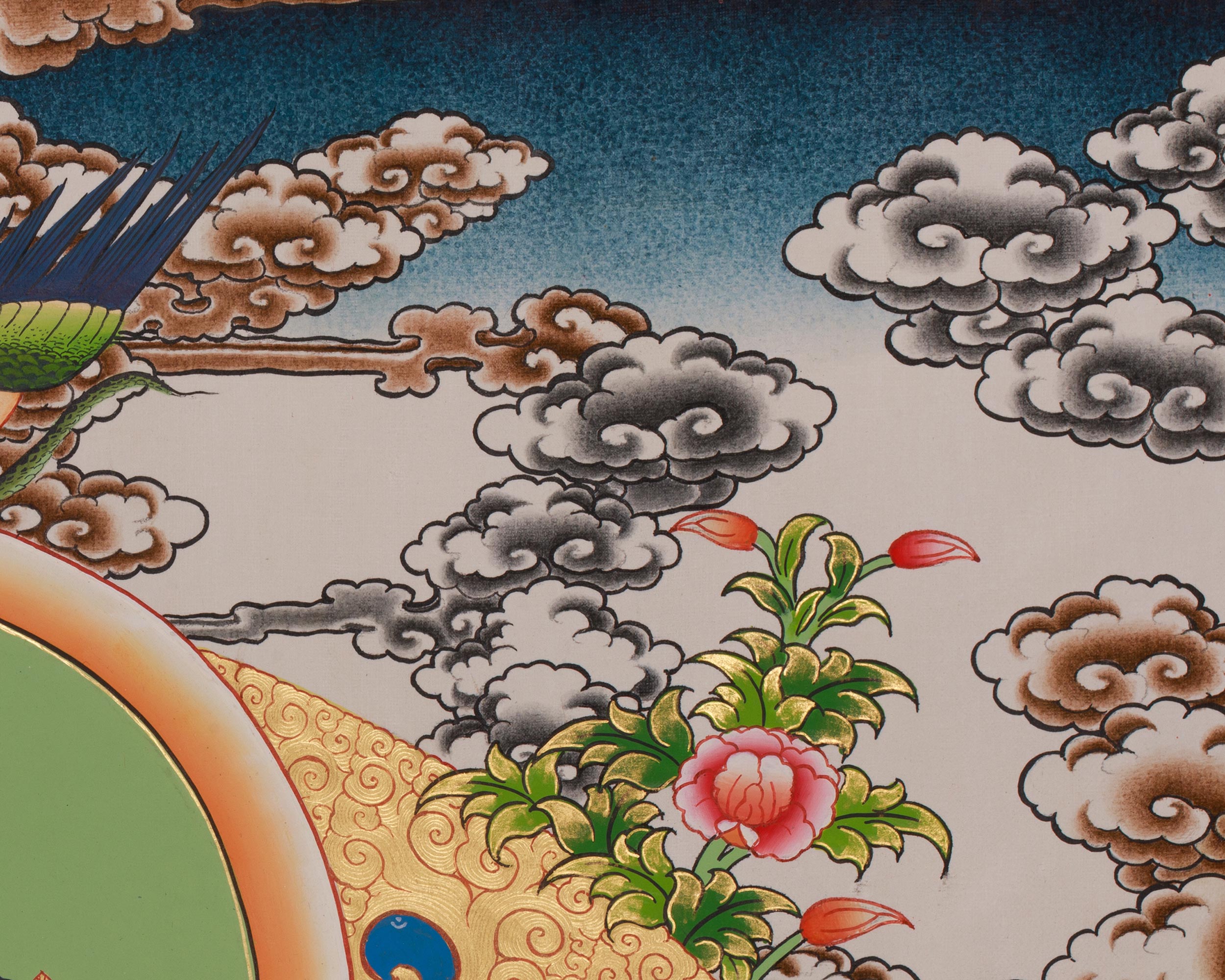 Dzambhala Buddhist Deity Thangka | Guardian of Prosperity
