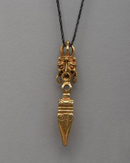 Copper Phurba Locket | Buddhist Pendant for Spiritual Protection