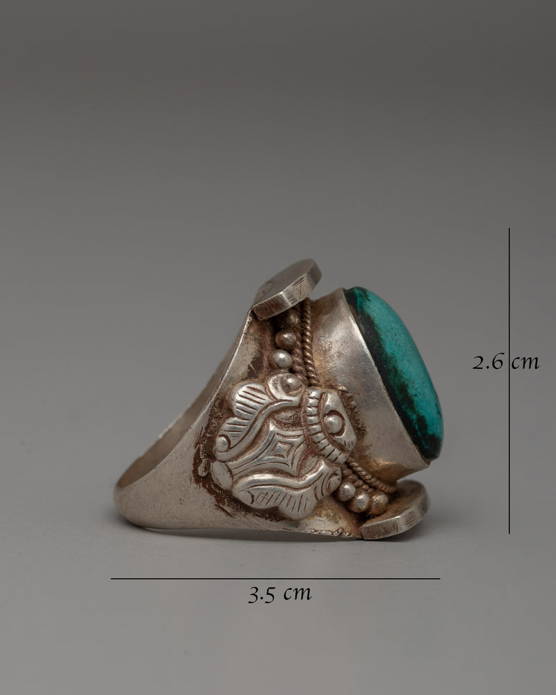 Sterling Silver and Turquoise Ring |  Perfect for Personal Ornamentation or a Meaningful Gift