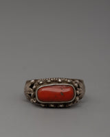 Handcrafted Silver Coral Ring