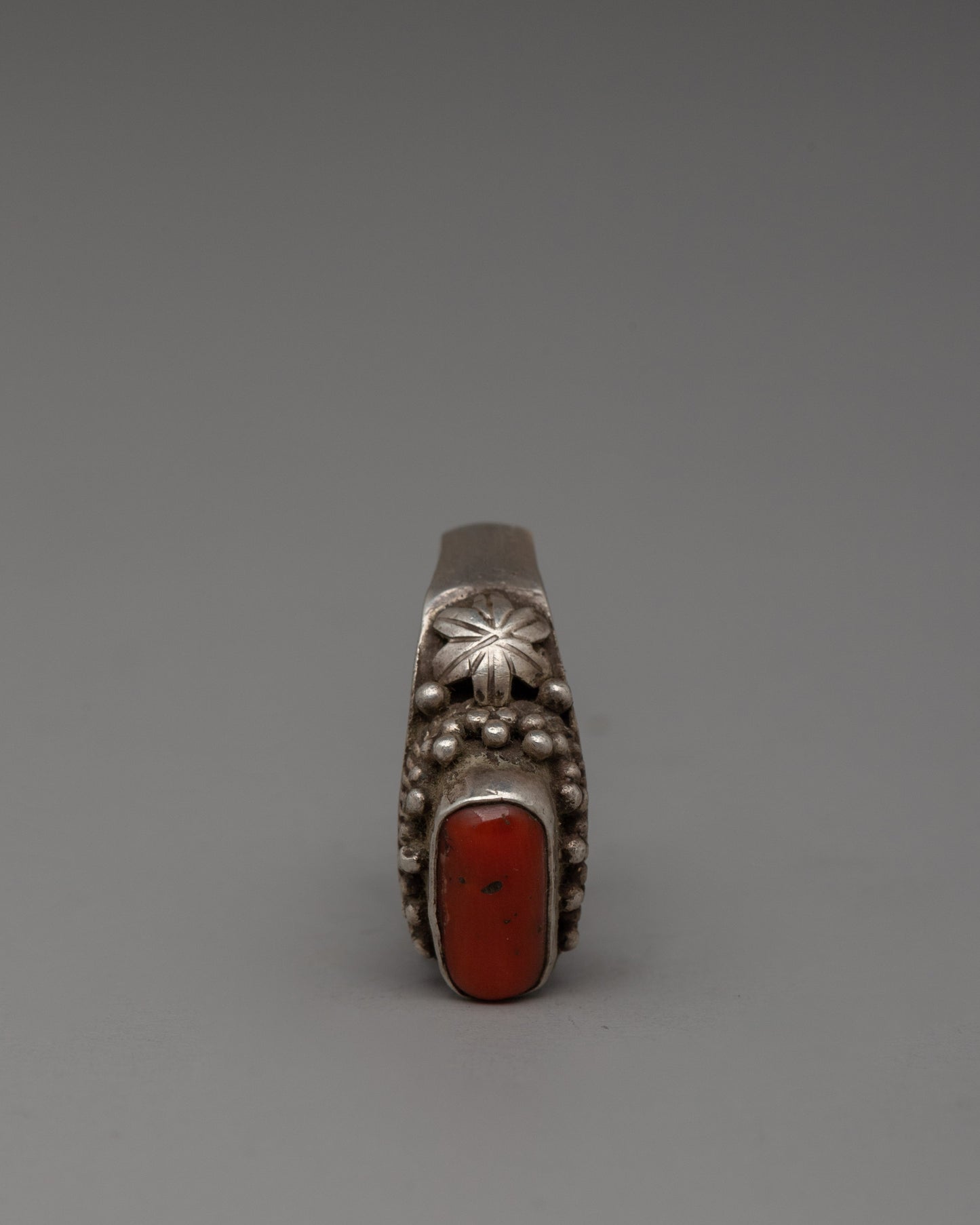 Handcrafted Silver Coral Ring | Original Coral Stone Ring