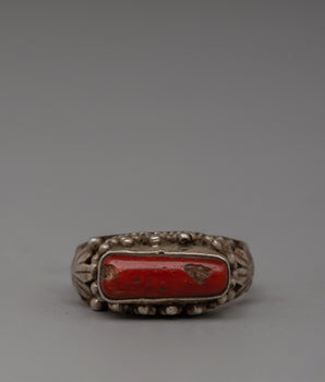 Silver Coral Ring