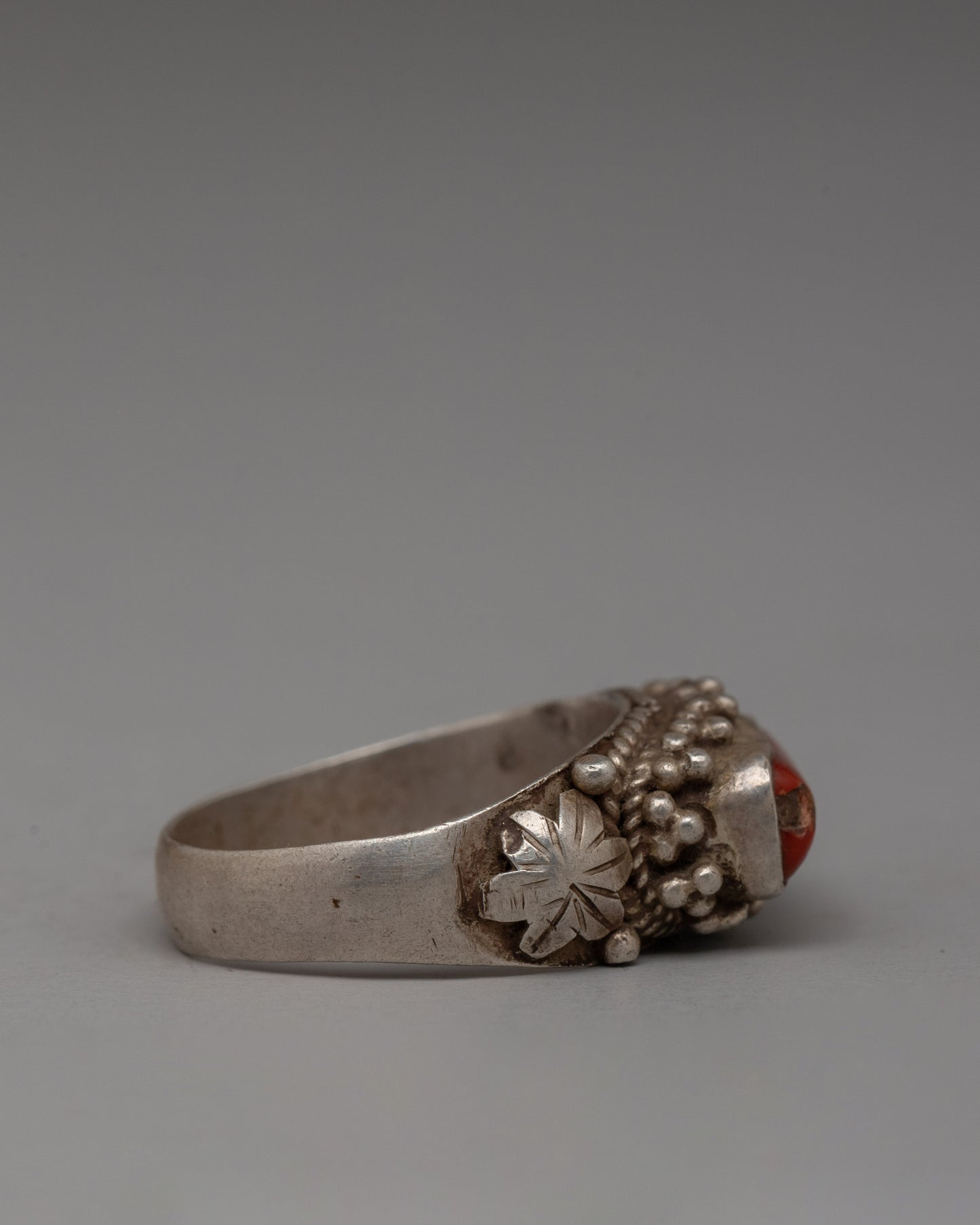 Handcrafted Silver Coral Ring | Sterling Silver Jewelry