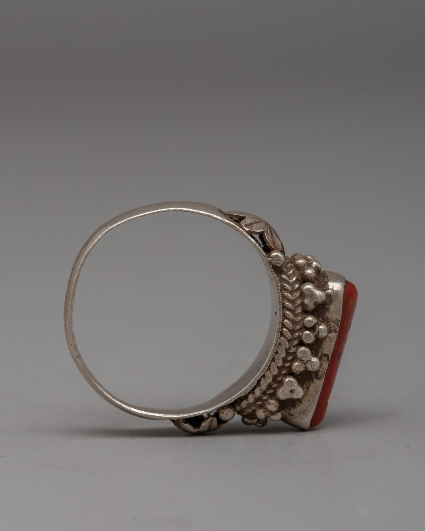 Handcrafted Silver Coral Ring | Sterling Silver Jewelry