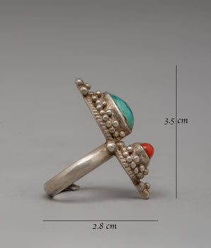 Tibetan-Inspired Handmade Spiritual Ring | Unique Spiritual & Bohemian Style | Gift Ideas